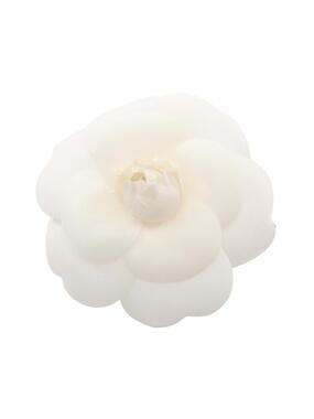 Chanel Camellia Brooch White #319307C73B